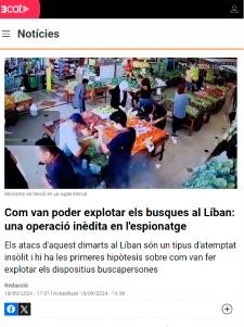 Captura de la notícia publicada