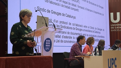 La síndica de greuges, Anna Serra Tort, en la seva interevenció