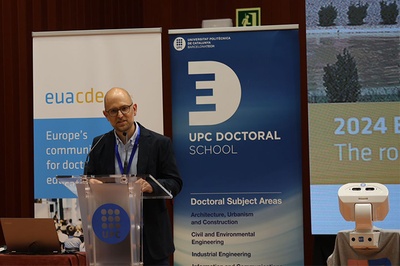Intervenció del director de l'Escola de Doctorat de la UPC, Josep Maria Font