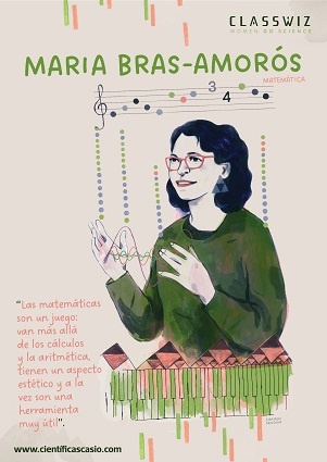 Poster de Maria Bras- Amorós, imatge de la il·lustradora Carmen Segovia
