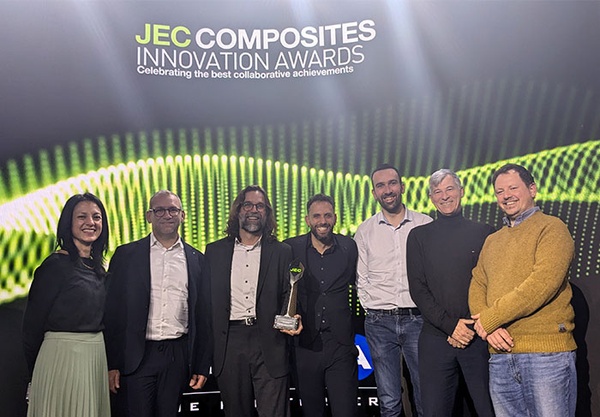 Representants dels socis del projecte FIBRE4YARDS, a l'entrega dels JEC Innovation Awards