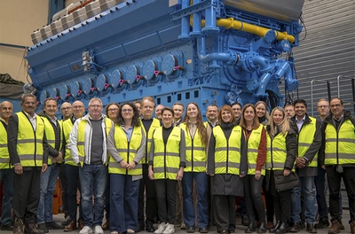 Visita de representants del concorci a les instal·lacions de Bergen Engines, un dels socis del projecte.