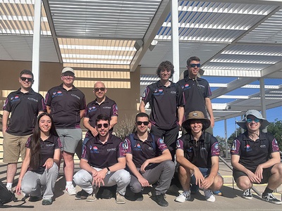 The Cosmic Research team in front of the Las Cruces Convention Centre