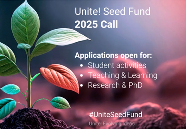 Poster with information of the Unite! Seed Fund