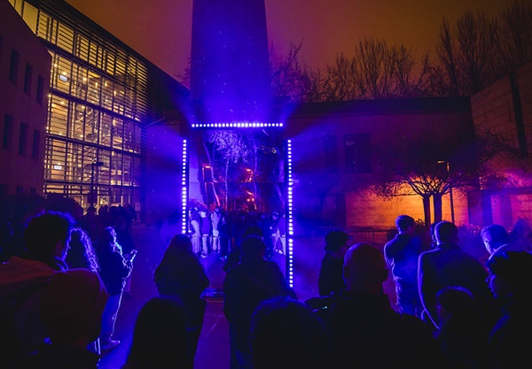 Imagen digital Pendul·lum: espacio interior "Fábrica Pons". Por un equipo de estudiantes de la ETSAB de la UPC