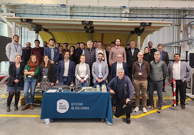 El equipo del proyecto FIBRE4YARDS ante el demostrador final del proyecto, una iniciativa llevada a cabo por un consorcio de 13 socios de seis países europeos