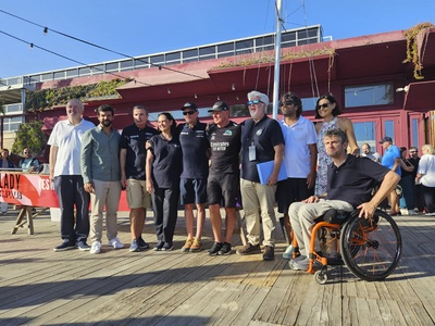 Acto de presentación del patín adaptado en el Club Patín Vela Barcelona