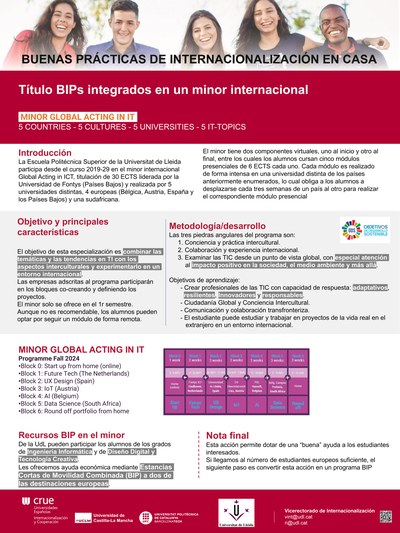 BIPs integrados en un minor internacional
